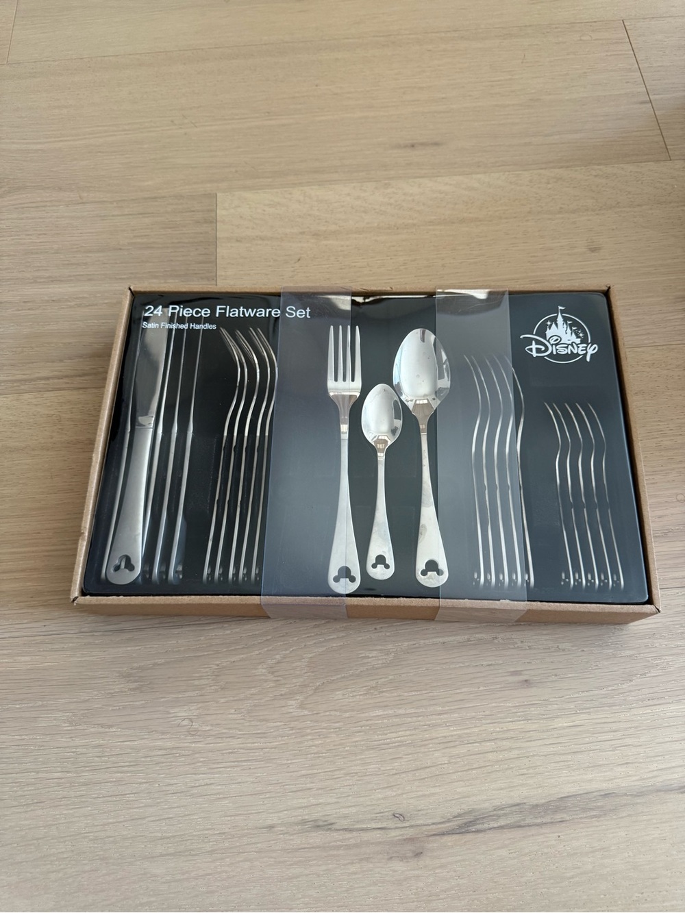 Disney Flatware Set in Silver with Mickey Detail